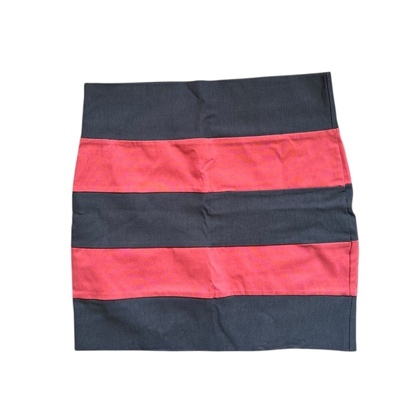 Poetry Red & Black Medium Mini Pencil Skirt Night Out Style - Spandex - Picture 3 of 3